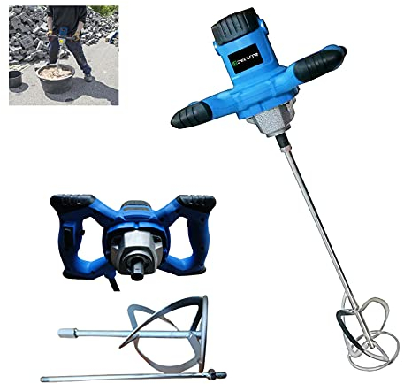 Miscelatore per cemento, 2600 W, con regolazione del numero di giri, cambio a 6 marce, interruttore bloccabile, con frusta Ø 120 mm, per colore, intonaco e massetto, miscelatore per malta