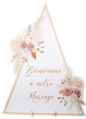 Artifetes Panneau Bienvenue à Notre Mariage Coachella Mood Blanc, Terracotta, BL