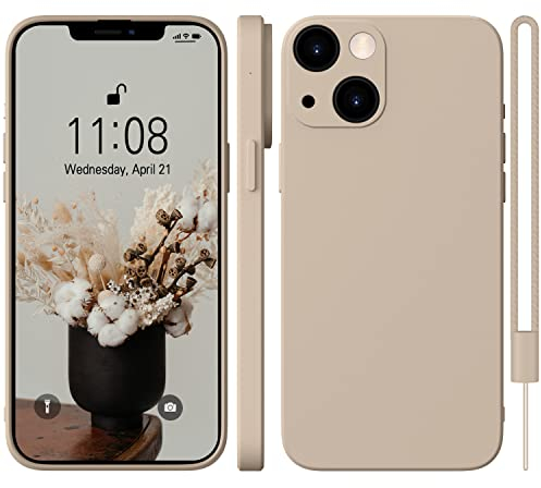 WXX für iPhone 14 Plus Hülle Silikon Case, Handyhülle für iPhone 14 Plus Dünn Slim mit Microfiber, Kratzfeste Rundumschutz Case Hülle für iPhone 14 Plus 6.7'' Khaki