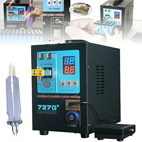 Saldatrice a Punti per saldatrice a Batteria - 737G+ Dis Saldatrice a Punti a Doppia Funzione Portatile a induzione per batterie al Litio 18650 14500 700x500mm Batteria di Grande Potenza