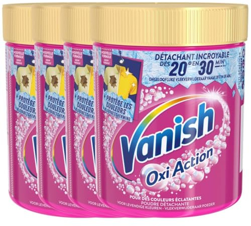 Vanish Oxi Action Fleckenentferner, wirksam ab 20 °C, 4 Packungen à 470 g