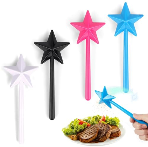 4 Stück Gewürzstreuer, Zauberstab Salz- Und Pfefferstreuer,magischer Salz- und Pfefferstab,Zauberstab Gewürzstreuer Für Die Küche, Salz- Und Pfefferstreuer,Gewürzstreuer für Gewürze mit Löchern