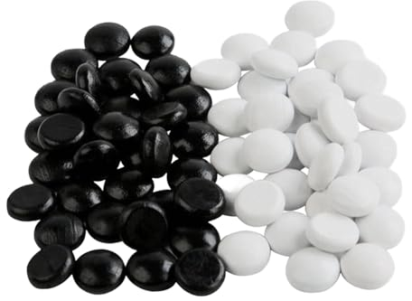 harayaa 70 Stück kleine handwerkliche Schachsteine, Go-Brettspielsteine, Spielsteine, Go-Schachspielsteine für zwei Spieler, Strategiespiel