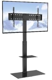 IONQXIDLD TV-Schrankinstallation, drehbarer hoher TV-Schrank, geeignet for 32–55 Zoll TV, höhenverstellbarer tragbarer Stand-TV-Schrank