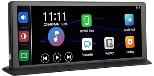 Autoradio Portatile da 10,26 Pollici, Ricevitore Autoradio Touchscreen ADAS WiFi Bluetooth, Lettore Multimediale Portatile per Auto con Wireless e Android Auto