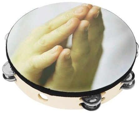 ibasenice Handtrommel Für Junge Mädchen Tambourine Mit Glöckchen Percussion Instrument Für Tanz Musikunterricht Und Kreative Spiele Sichere Materialien Leicht Zu Spielen