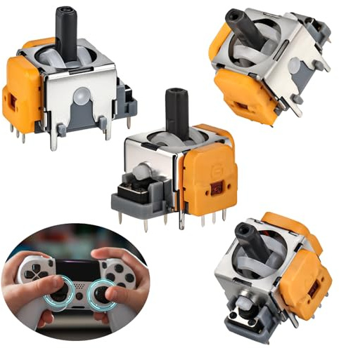 Rzspher 4 Stück hall effect sticks ps5 für PS5 Ersatz Anti Stickdrift Analogsticks 3D Analog Joystick