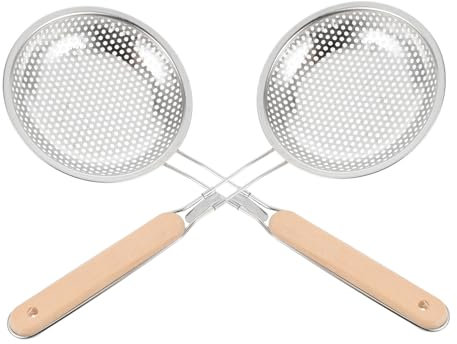 Garneck 2pezzi Filtrante Inossidabile Con Per Scolare Pasta e Filtrare Strainer Versatile Con Per e Preparazione