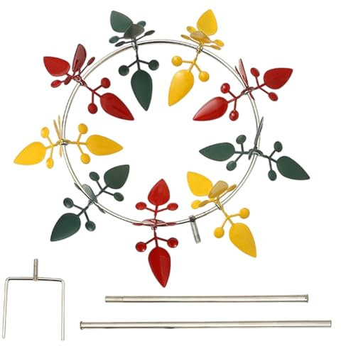 Moulin à Vent de Jardin – Trois Couleurs pour l'extérieur avec Piquet – Moulins à Vent Lumineux pour Jardin, Sculptures de Jardin, décoration pour Ferme et Patio