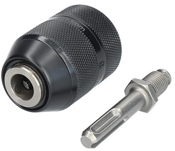 Portabrocas automático de metal 2-13 mm con SDS Plus, ideal para taladrar con precisión y rapidez en proyectos de bricolaje y construcción.
