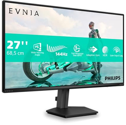 Philips 27M2N3200NF 27 Inch FHD Monitor, 144Hz, IPS, 1ms MPRT, Adaptive Sync, G-Sync Comp., HDR10, (1920x1080,HDMI 1x 2.0,DP 1x 1.4) Black