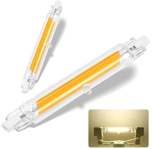 Dvnoua R7S LED 118mm 20W, R7S LED Dimmbar COB Glühbirne Naturweiß 4000K 2000LM, Ersatz für 200W J118mm Halogenstab, Kein Flackern, 360°Abstrahlwinkel, Beleuchtung für Zuhause/Außenbeleuchtung, 2PCS