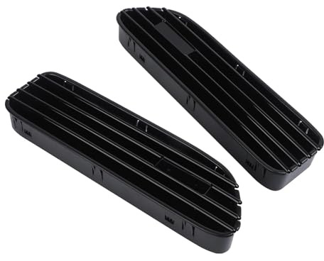 FUANA Glänzende schwarze Seite für Kotflügel-Entlüftungsgitter für BMW E46 M3 2001-2006