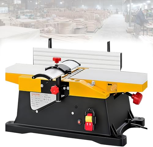 Feiphla Cepilladora EléCtrica De Sobremesa Cepilladora De Madera De Sobremesa De 1800 W,Profundidad De Corte Ajustable De 0 A 3 Mm, para Cortar Madera. Planer