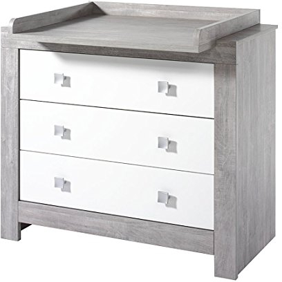 Schardt 05 790 22 00 Wickelkommode Nordic mit Wickelaufsatz Dekor driftwood/weiß