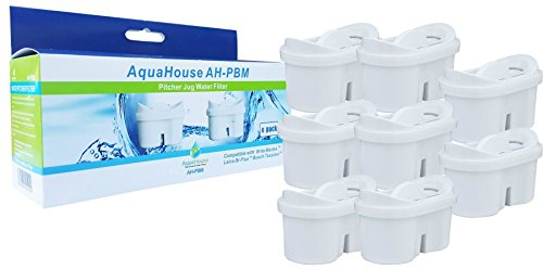 AquaHouse Water Filter Cartridge Replacement Compatible with Maxtra & Maxtra+ jugs Including Aluna, Style, Elemaris, Marella Filter jugs (8 Pack)