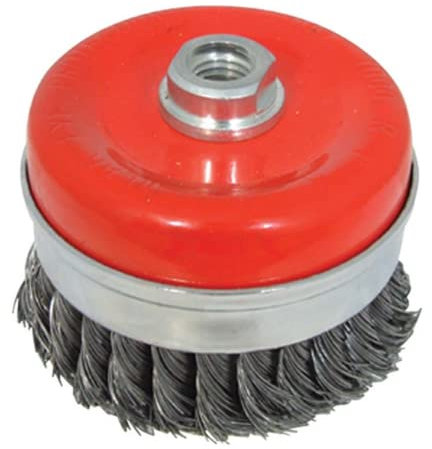Dapetz ® Twist Knot Wire Wheel Cup Brush 100mm M14 9 Angle Grinder Ideal Solution for Weld Cleaning, preparing Rough Surfaces, and Fast Removal of Paint, Scale and Rust