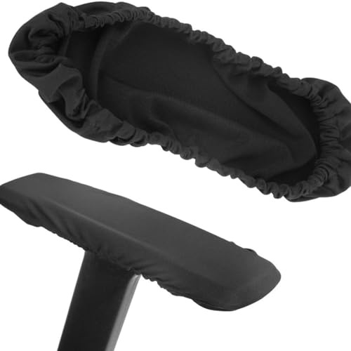 Jadeshay Armlehnenüberzug,Armlehnenschoner buerostuhl,Stuhl Armlehnenbezüge,EIN Paar elastische Bürostuhl Armabdeckungen Computer Stuhlarmschutz (Color : Black)