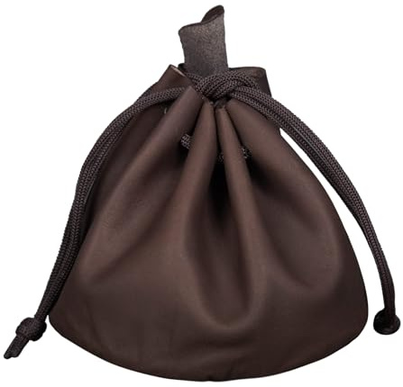 STILORD Mikkel Lederbeutel groß Vintage Münzbeutel XL Münzbörse Portemonnaie Ledergeldbeutel Geldbörse Kleingeldbörse Schlüssel Etui echtes Leder Farbe:antik - braun