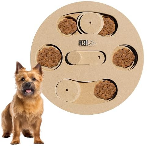 K9 Pursuits Columbo IQ Slow Feeder Dog Puzzle Game | Puzzle Slow Feeder, Treat Dispenser, Encourages Mental Stimulation, Recyclable Design, Suitable for Puppies and Dogs