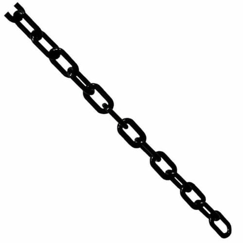 ExcInter Kunststoffkette, schwarz, 10 mm x 6 mm, beschichtete dekorative Glieder für dekorativen Gartenzaun, Warnung, Sicherheit, Parkplatz, verschiedene Farben