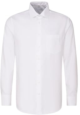 Seidensticker Men's Business Shirt - Regular fit - Easy-Iron - Kent Collar - Long Sleeve - 100% Cotton