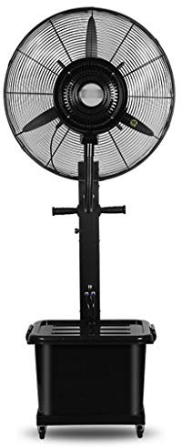 Natliedop Ventilador de niebla,Ventilador Oscilante de Alto Rendimiento Silencioso Industrial Spray Humidificador Ventilador de Torre para Hogar, Oficina y Restaurante, 3 Velocidades/42L/170cm(Negro)