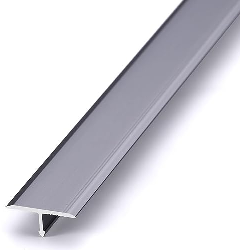 T-Form Boden Übergangsprofil 15mm 20mm 33mm 40mm Übergangsleiste Aluminium Übergangsschiene Bodenlücke Flacher Trennstreifen 90cm Bodenleiste Abdeckleiste Für Holz Zu Fliesen (Color : Iron Grey, Siz