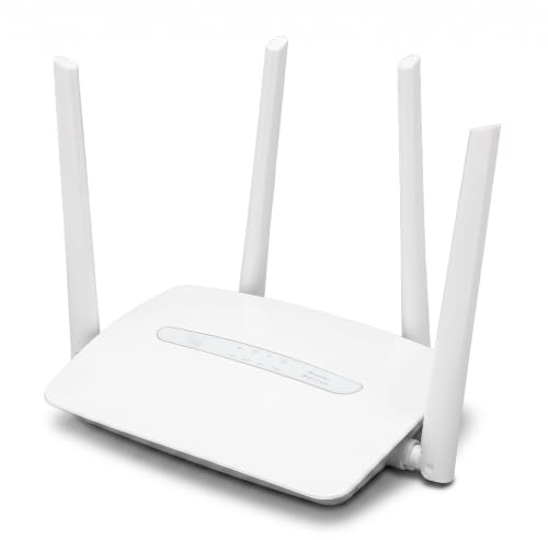Modem Routeur 4G LTE, Point D'accès WiFi Mobile avec Emplacement pour Carte SIM, 4 Antennes Externes, Prend en Charge la Connexion WiFi et Filaire, Partage de 32 (Prise UE