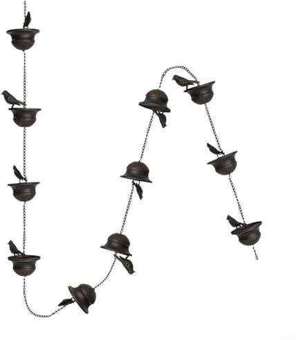 CWOQOCW Regenkette für Vögel im Freien – stabile und langlebige Eisenkonstruktion, perfektes Geschenk für regnerische Tage und Vogelliebhaber 1181170472
