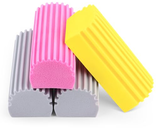 Damp Duster Schwamm, 4 Stück Damp Clean Duster, Staubschwämme Wiederverwendbar für Fenster, Jalousien, Geländer, Sofas, Türspalten