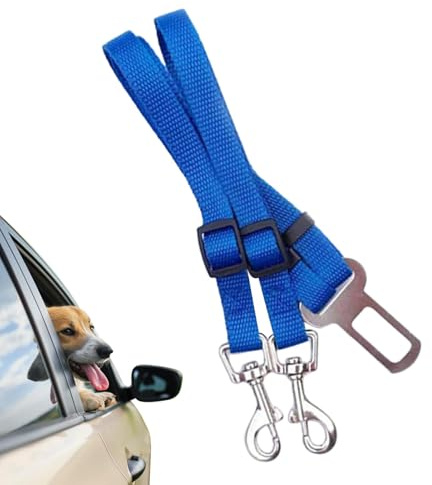 Cintura di sicurezza per auto per cani, cintura di sicurezza per cani per auto,Cintura di sicurezza per cani regolabile e ammortizzante | Cintura di sicurezza per animali domestici, per anim