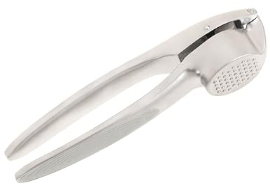 Wiltshire Colour Rush Garlic Press, Chrome Plated, Anti-Slip | Soft Grip Handle, Kitchen Garlic Crusher, Press, Mincer, Heavy Duty, Strong & Durable, Easy To Use, Grey, 15.8x3.9x2.8cm