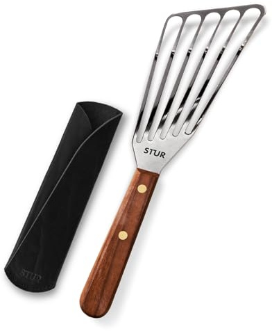 STUR Starter-Set Kochzubehör, Echtleder Griffschutz & Pfannenwender | für Rechtshänder, Küchenzubehör Bundle für Gusseisenpfannen, robust & langlebig, für Einsteiger & Profis, Made in Germany