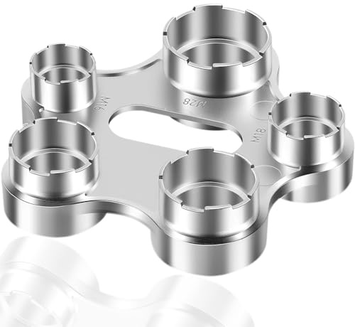 EnweiBingshi 10 in 1 Faucet Aerator Removal Tool, Stainless Steel Aerator Key Wrench, Multi-Use Key for External Thread M18/M20/M22/M24/M28 & Built-in Air Sprayers M16/M18/M22/M24/M28