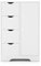 buybyroom Armoire de salle de bain sur pied avec 4 tiroirs et 1 porte, 2 étagères, convient pour salle de bain, cuisine, salon, couloir - 55,5 x 30 x 82 cm - Blanc