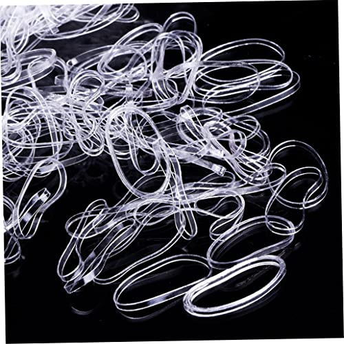 250 PCS Clear Hair Elastics Transparent Clear Hair Bands Multifunctional Small Rubber Ties for Girls, elastics