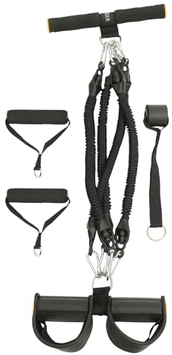 CORHAD Cuerda Elástica para Fitness Multifuncional con Pedal Cuerda de Tensión Portátil para Ejercicios Casa Aparato de Entrenamiento Resistente y Ligero