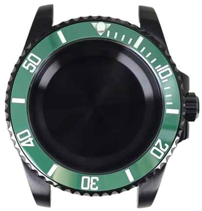 1 st 40 mm for klockfodral delar for Eta2824 PT5000 svart keramisk enkelriktad ram 20ATM(18)