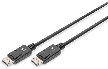 DIGITUS DisplayPort-Kabel - Full-HD 1080p/60Hz - 5m - mit Verriegelung - Kompatibel mit PC, Monitor, Gaming-Grafikkarte