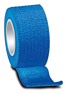 First Aid Aqua-Elastik Schnellverband Blau 3 cm x 7 m | Pflaster Wasserfest | Selbsthaftende Fixierbandage ohne Klebstoff | Reißbar & Elastisch | Ideal für Handwerk, Sport, Outdoor & Lebensmittelbereich