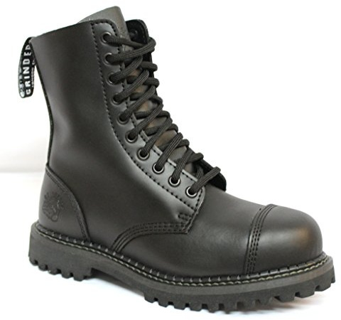 Grinders Stag CS Schwarz Herren Unisex Sicherheit Stahlkappe Militär Punk Stiefel