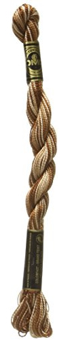 DMC 115 5-105 Pearl Cotton Thread, Variegated Tan/Brown, Size 5