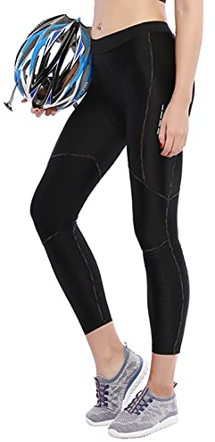 Santic Fahrradhose Damen Gepolstert Lang Radhose Damen Lang mit Polster