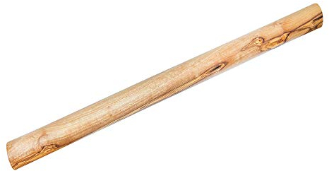 NATUREHOME Teigrolle Teigausroller Nudelholz Stab aus Holz zum Verteilen ohne Griffe Backzubehör für Pizza Crepes Kuchen Nudeln Mürbeteig 42 cm handgemacht Nudelrolle