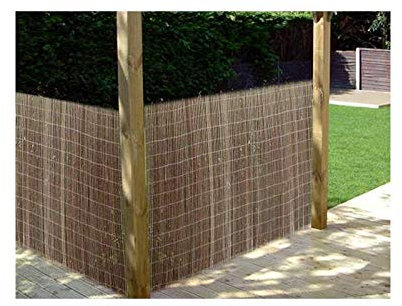 garden mile® - Rollo de Listones de bambú Natural para Valla de jardín, celosía, protección contra el Viento y el Sol, para Exteriores