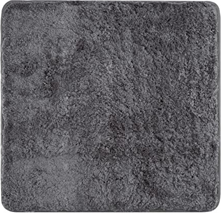 fluffy® WC-Vorleger für Wand-WCs mit Rutschfester Unterseite (50 x 50 cm, Anthrazit)