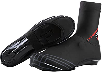 Santic Cycling Overshoes Thermal Cycling Shoes Cover Cycling Gaiter with Fleece Inside with Zip
