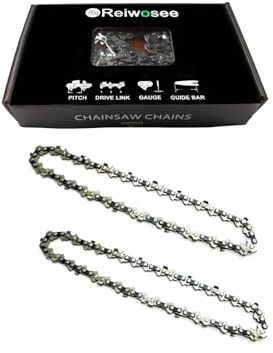 Sägeketten 6 Zoll Kettensäge 1/4 Teilung 1,1 mm (0.043) 37 TG Kettensägeketten für 18.5 cm Schwert | Wiederaufladbare Mini Kettensäge Ersatzkette 2 Stück, Gartenwerkzeug für Holzbearbeitung Trimmen