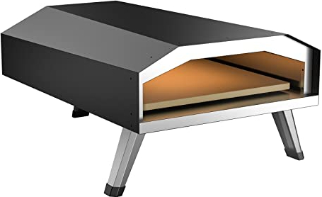 Toboli Forno a Gas per Pizza con Pietra 330x330mm per Giardino Fornetto a Gas Portatile da Esterno